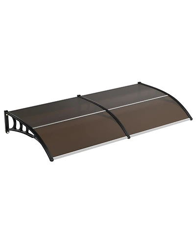 homfan Door and Window Awning Canopy, Polycarbonate Shell, Uv and Rain Protection