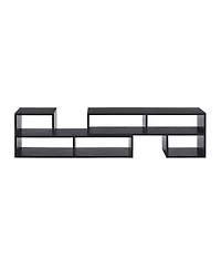 Streamdale Furniture Adjustable Modular Tv Stand with Open Storage and Multi-Compartments