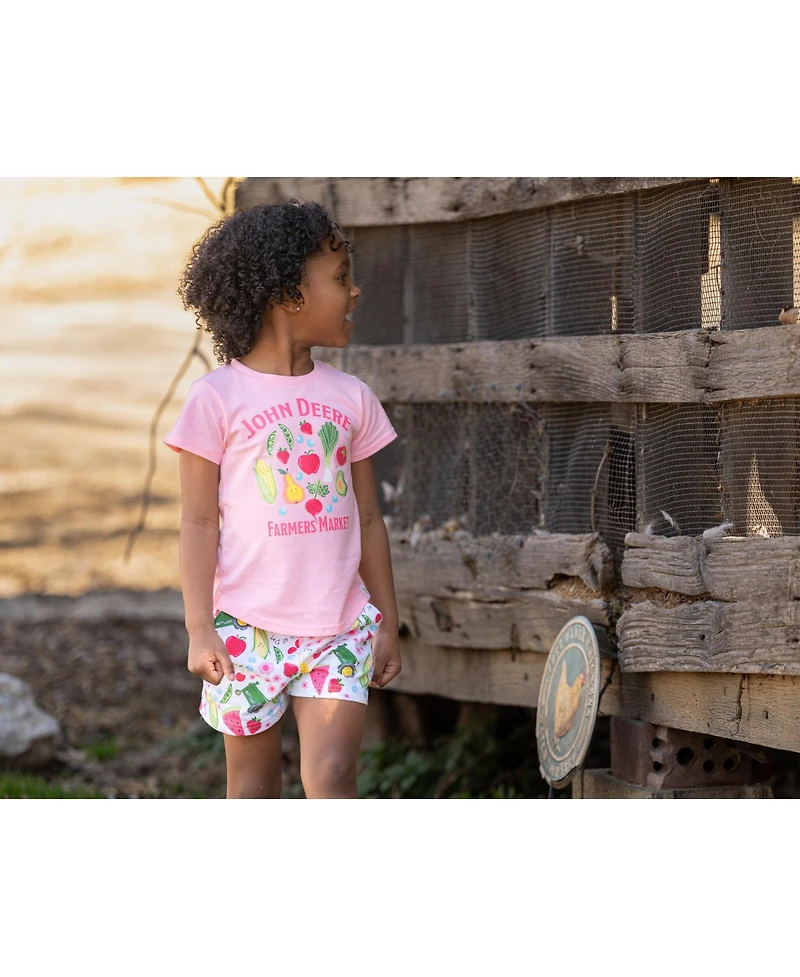 John Deere Toddler Girls (2T - 4T) 2-Piece T-Shirt and Bottoms Set