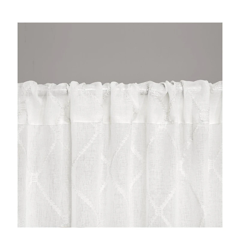 Avobird Diamond Sheer Window Curtain Panel Only 1 Piece Panel