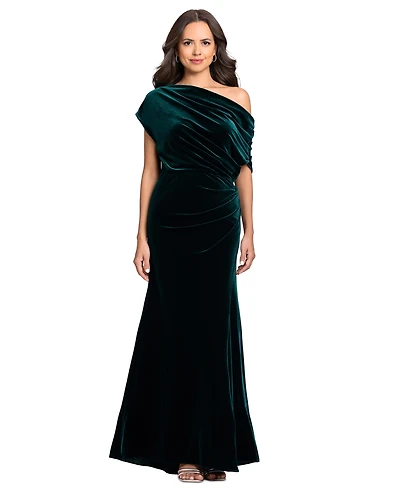 Betsy & Adam Women's One-Shoulder Gown