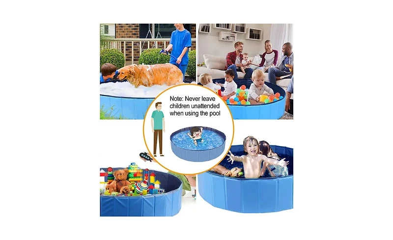 Zeny Foldable Pet Swimming Pool Pvc Kiddie Baby Dog Swim Bathing Tub Playmat Kids Pools