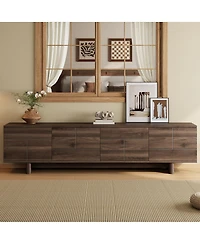 Streamdale Furniture 78" Modern Tv Stand for TVs up to 85" with Solid Wood Legs and Storage