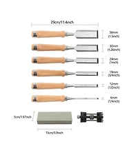 Xdovet Wood Chisel Set Woodworking Carving Kit Honing Guide Stone Case