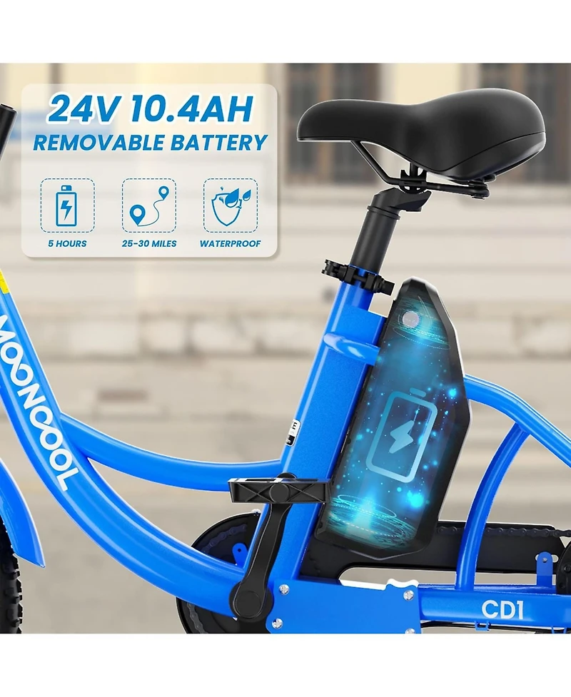 Mooncool CD1 250W Electric Youth Trike, 16" x 3.0" Wheel