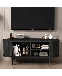 Streamdale Furniture 47" Modern Tv Console with Storage and Sliding Door