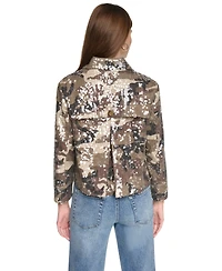 Dkny Jeans Women's Sequin Double Breasted Button Front Trench Jacket
