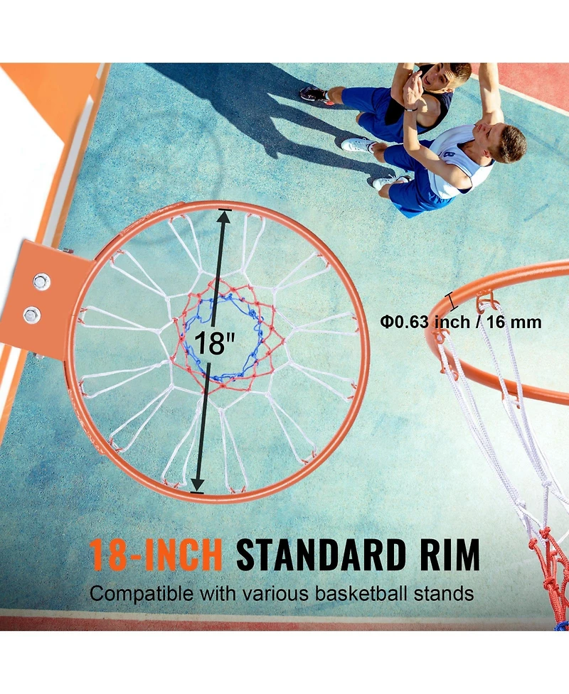 Vevor Basketball Rim Replacement Outdoor Heavy Duty Hanging Flex Hoop Net