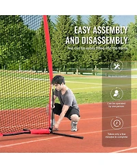 Vevor Barricade Backstop Net Ball Sports Barrier Softball Practice Net 20x10ft