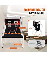 Vevor Foldable Indoor Double Basketball Arcade Game 2 Player 5 Balls
