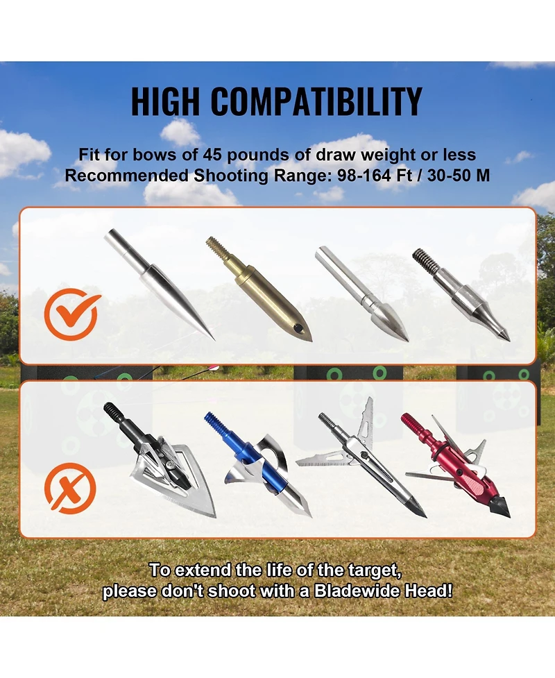 Vevor Archery Target Foam Cube Arrow Target Outdoor Practice Shoot Bow