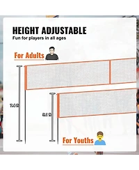 Vevor 4-Way Volleyball Net Adjustable Volleyball Game Set with Ball Carry Bag