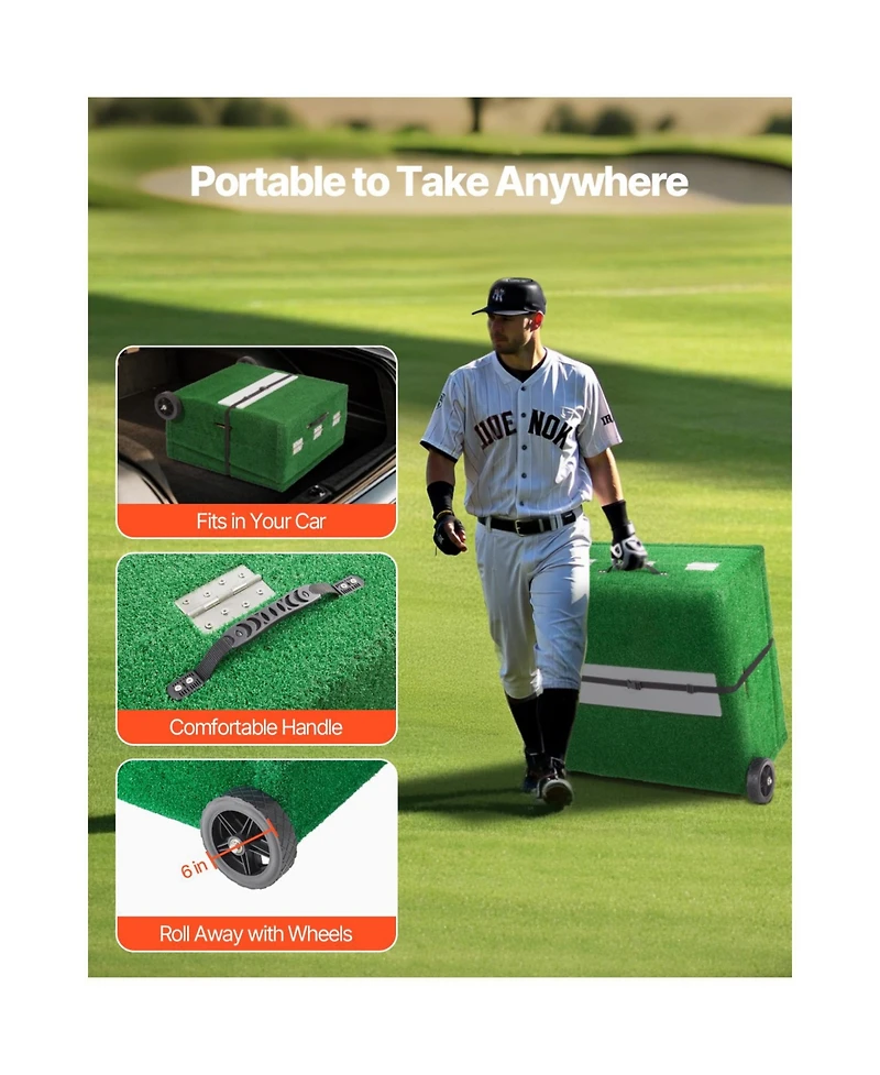 Vevor in Pitching Mound Portable Pitcher Mound Baseball Softball Outdoor Training