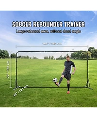 Vevor 12x6FT Soccer Rebounder Net Iron Soccer Training Equipment Portable Bag