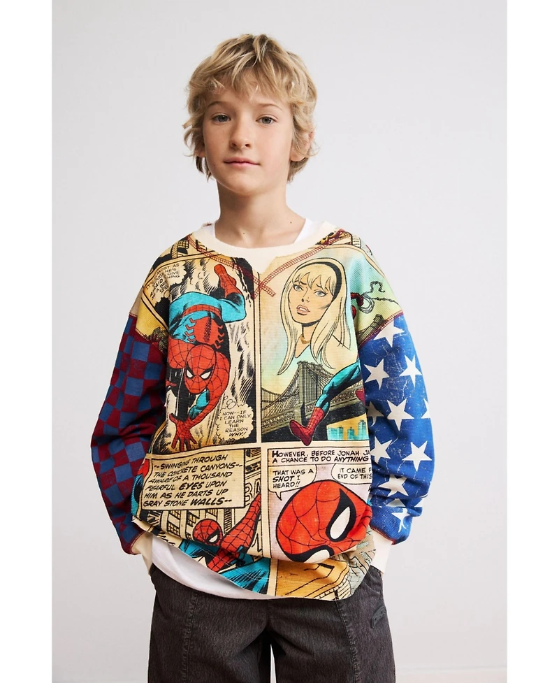 Desigual Boys's (3-14) Marvel comic print T-shirt