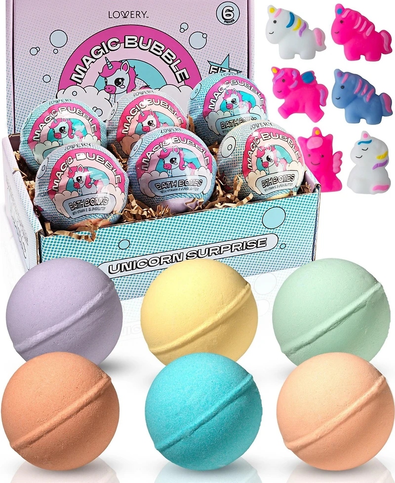 Lovery 12-Pc. Unicorn Bath Bombs Gift Set with Surprise Toy