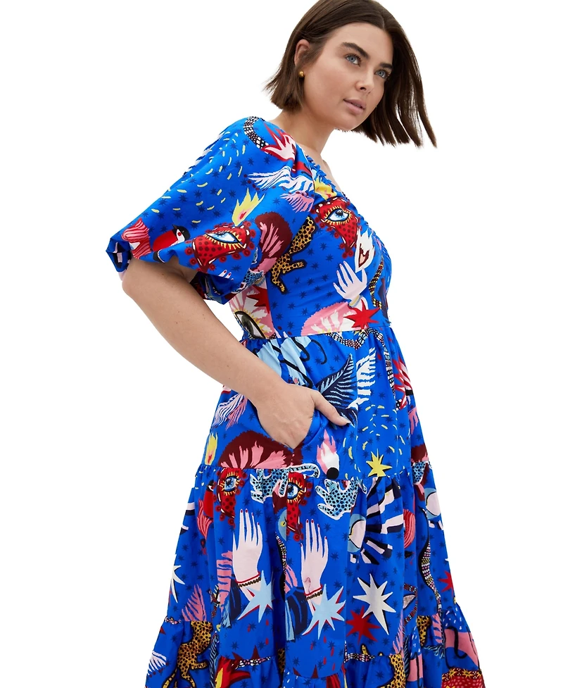 City Chic Women's Capria Calista Print Midi Dress