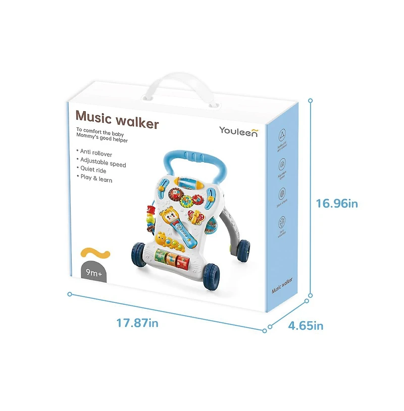 Cowin Toddler Baby Push Walker Learning Walking Toys