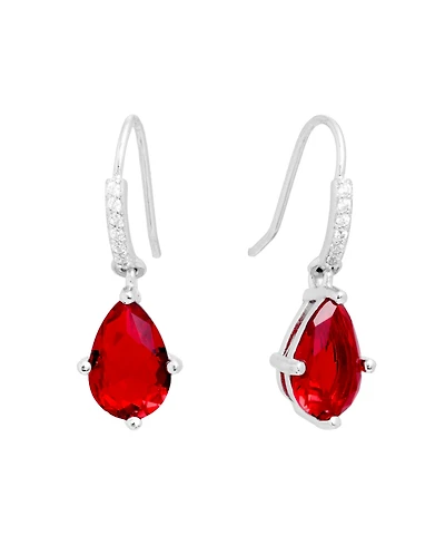 Macy's Crystal Teardrop with Cubic Zirconia Drop Earrings