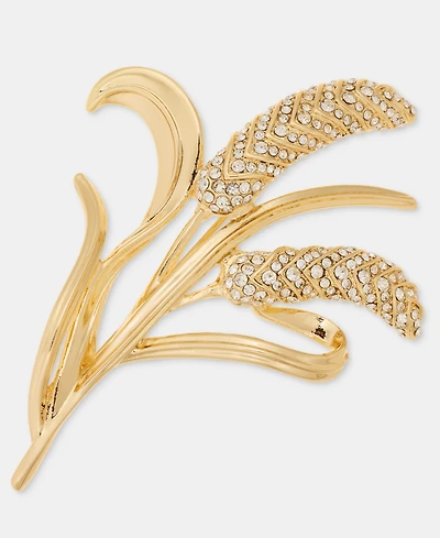Anne Klein Pave Wheat Leaf Pin