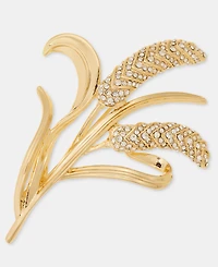 Anne Klein Pave Wheat Leaf Pin