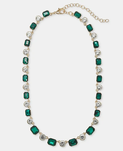 Anne Klein Crystal All-Around Collar Necklace, 16" + 3" extender