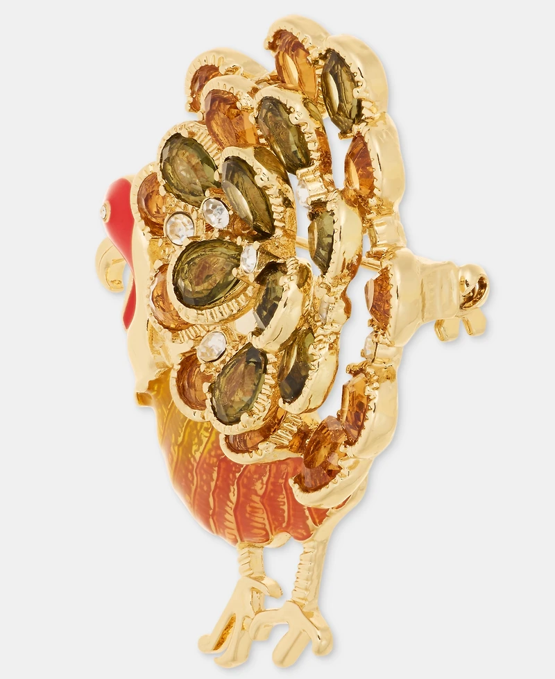 Anne Klein Pave & Stone Turkey Pin
