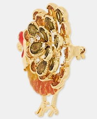 Anne Klein Pave & Stone Turkey Pin