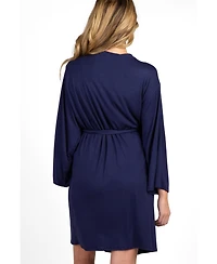 Pinkblush Women's Navy Blue Delivery/Nursing Robe