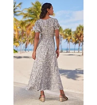 Lascana Women's Floral Print Maxi Dress