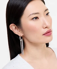 I.n.c. International Concepts Crystal Fringe C-Hoop Earrings, Macy's Exclusive