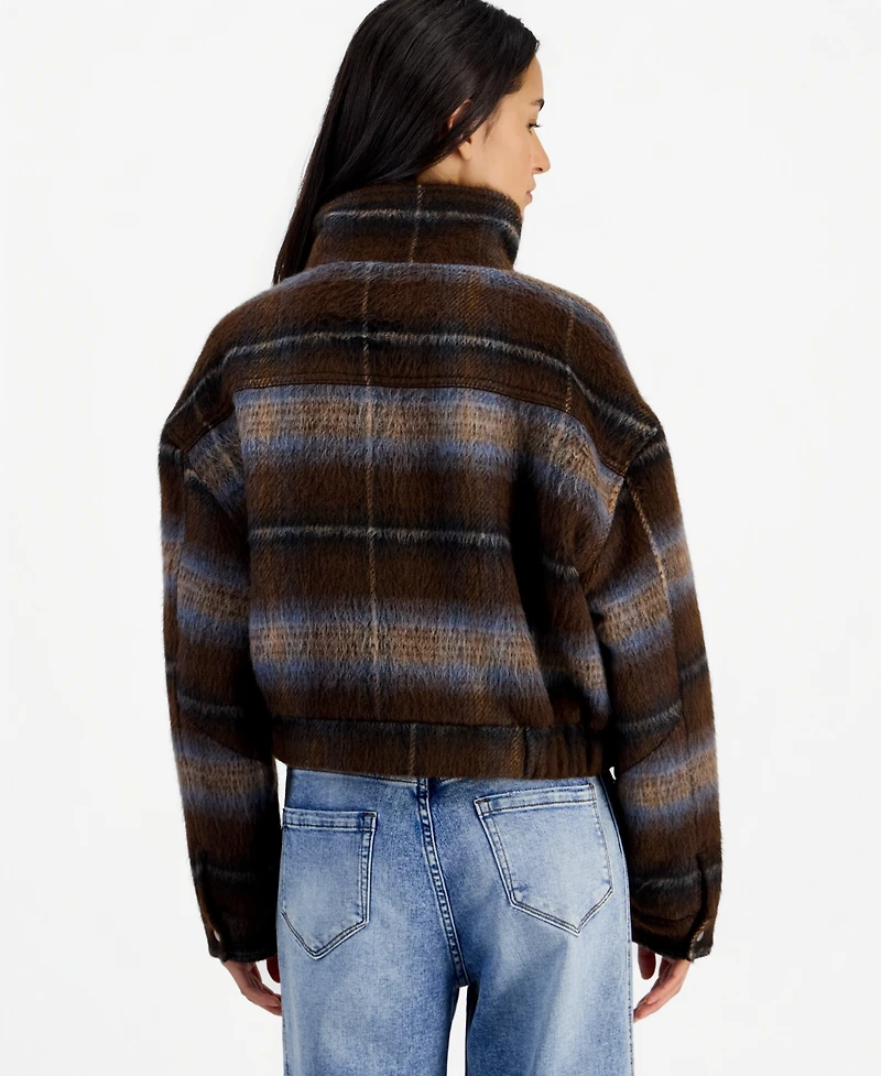 And Now This Women's Plaid Corduroy Bomber Jacket, Macy's Exclusive