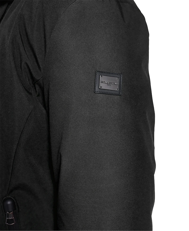 Karl Lagerfeld Paris Men's FlexTech Hooded Parka Jacket