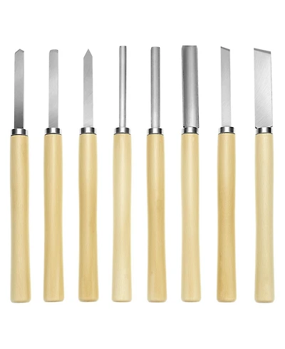 Xdovet 8-Piece Woodturning Chisel Set Chrome Vanadium Steel