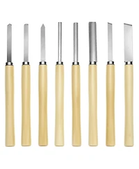 Xdovet 8-Piece Woodturning Chisel Set Chrome Vanadium Steel