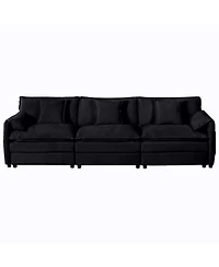 Clihome Modular Sectional Sofa, Oversized Deep Seat U Shaped Couch Set for Living Room, 3-Seater Comfy Cloud Couches with 2 Movable