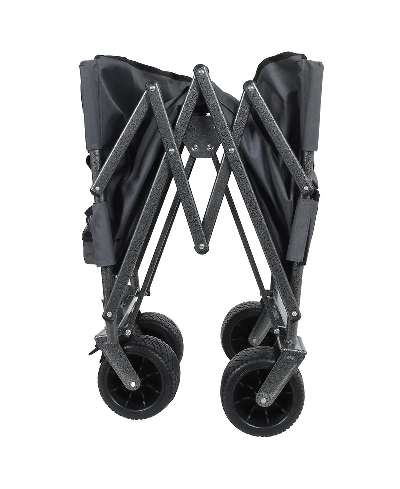 Streamdale Furniture 3-in-1 Convertible Folding Wagon Cart with Bench Seat - 500lbs Capacity