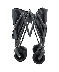 Streamdale Furniture 3-in-1 Convertible Folding Wagon Cart with Bench Seat - 500lbs Capacity