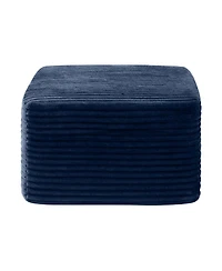 Streamdale Furniture Ultra-Cozy Ribbed Corduroy Square Ottoman - Versatile, Pet-Friendly Footrest