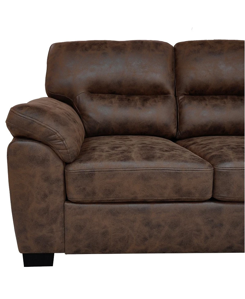 Streamdale Furniture 81" Modern Foil Fabric 3-Seater Sofa with Padded Armrests