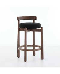 Streamdale Furniture Set of 2 Mid-Century Modern Swivel Counter Stools, 26" Seat