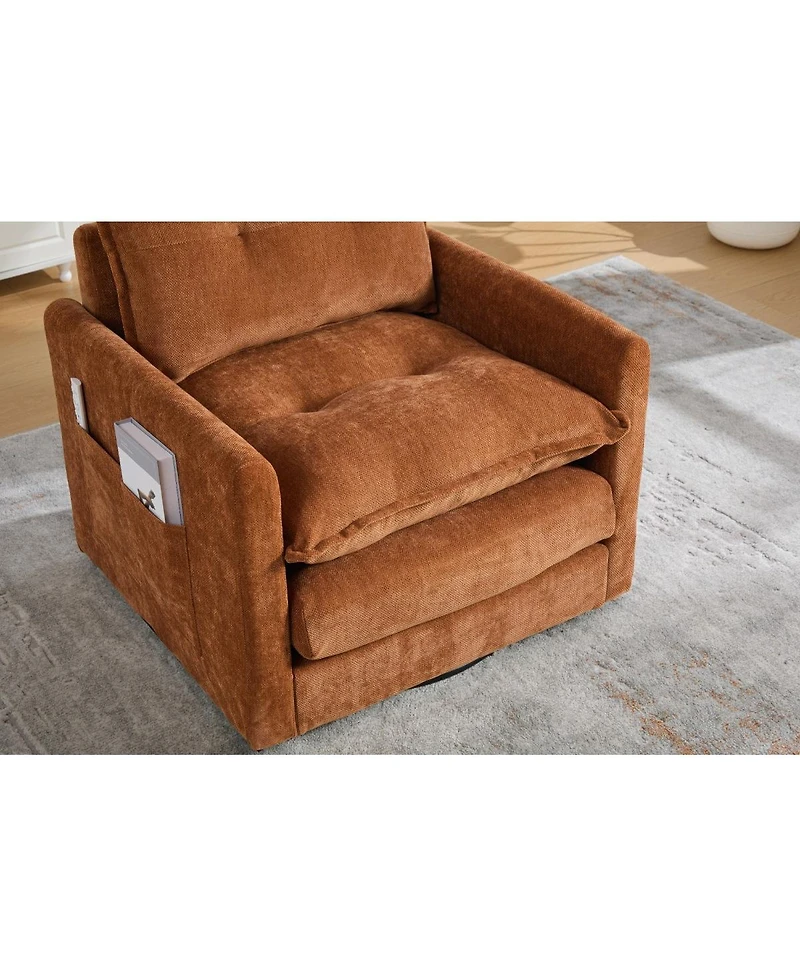 Streamdale Furniture Mid-Century Modern Swivel Barrel Accent Chair