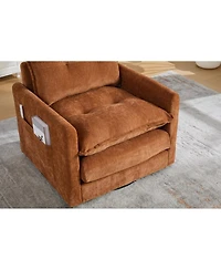 Streamdale Furniture Mid-Century Modern Swivel Barrel Accent Chair