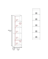 Fm Furniture Beaver Balley Bookcase with Open Storage