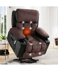 Streamdale Furniture Power Electric Massage Lift Recliner with Heat, Vibration, and Usb