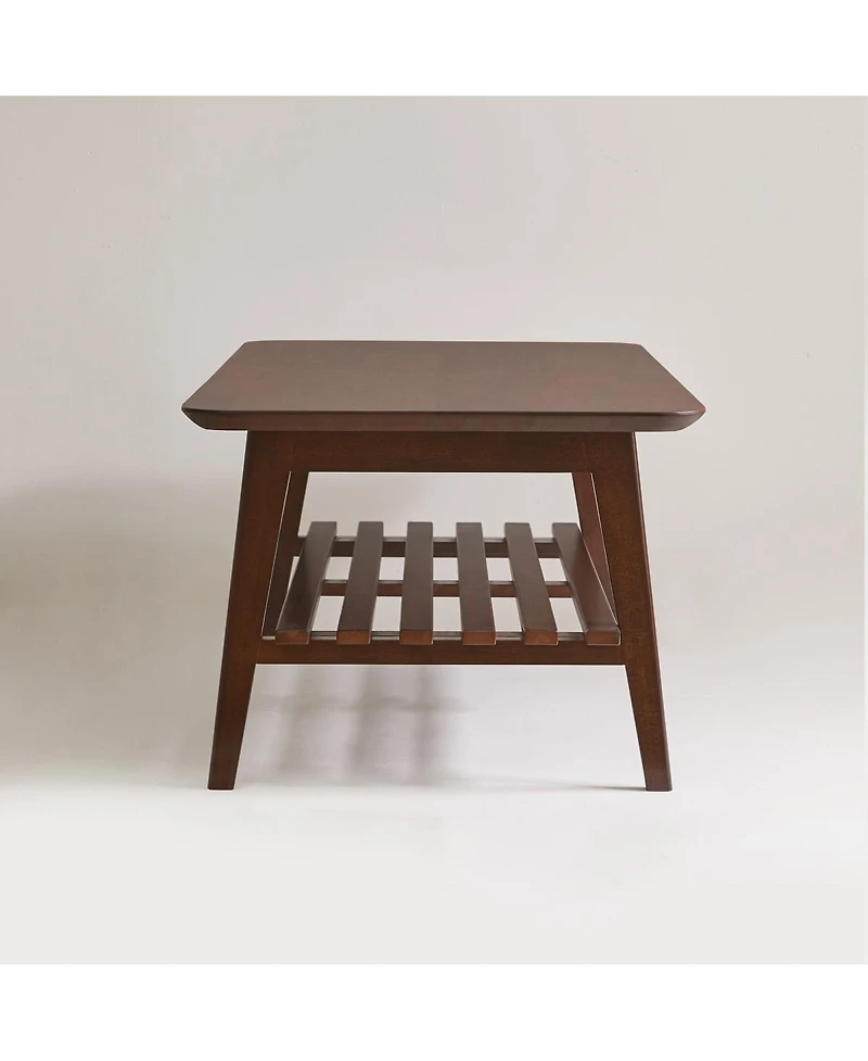 Streamdale Furniture Mid-Century Wooden Coffee Table with Storage Shelf