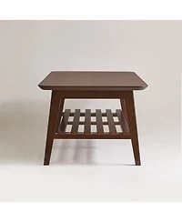 Streamdale Furniture Mid-Century Wooden Coffee Table with Storage Shelf