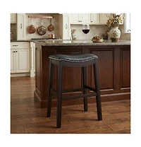 HomeRoots 26" Solid Wood Backless Counter Height Bar Chair