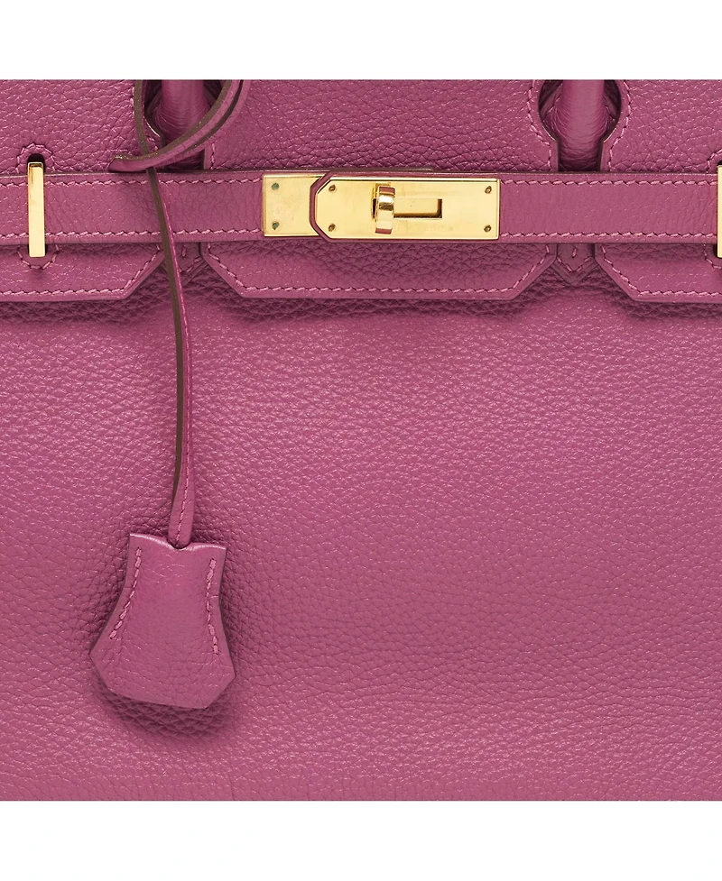 Pre-Owned HERMES women's Anemone Togo Leather Birkin 30 Bag with Hardware