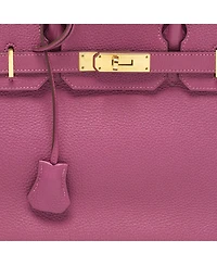 Pre-Owned HERMES women's Anemone Togo Leather Birkin 30 Bag with Hardware